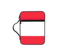 SDEGTHO Austrian Flag Printed Church Bible Bag, Scripture Carrying Case for School, Durable Book Sleeve Organizer