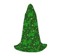 SDEGTHO Background St Patrick'S Day Glitter Halloween Party Costume Hooded Cape For Teens Witch Vampire Wizard Masquerade Ball Cosplay Gear