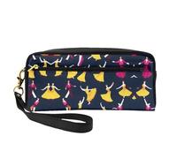 SDEGTHO Ballroom Dance Small Pattern Women Travel Makeup Pouch Makeup Bag For Purse Portable Toiletry Bag Accessories Organizer, Black, One Size