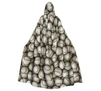 SDEGTHO Baseball Gothic Robe Wizard Cloak Adult Long Cape For Masquerade Medieval Halloween Costume