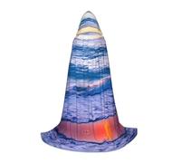SDEGTHO Beach Sunset Ocean Waves Halloween Hooded Cloak Long Hooded Cloak Carnivals Cloak Costumes Hooded Cape Masquerade