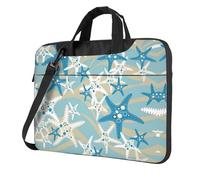 SDEGTHO Beautiful Starfish Print Multi-Pocket Laptop Bag Shoulder Crossbody Case Shockproof Computer Briefcase For Sports