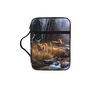 SDEGTHO Beauty Deer Multifunctional Bible Organizer Bag with Inner Compartments Practical Book Bag for School Library