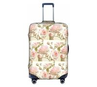 SDEGTHO Beauty Pink Roses Printing Elastic Suitcase Cover Dust Proof Scratch Resistant Fits Central Handle Luggage for Trips
