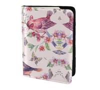 SDEGTHO Birds On Branches and Butterflies Printing Passport Holder for Travel Must Have,Passport Cover Case for Travel Accessories for Women Men