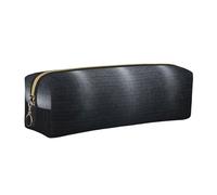 SDEGTHO Black Brick Wall Printed Leather Zipper Pencil Case for Students, Multi Purpose Pen Pouch for Kids Small Makeup Bag for Pens, Pencils, Markers