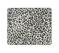 SDEGTHO Black Leopard Print Smooth Surface Lock Edge Mouse Pad Durable Rubber Base Desk Mat for Precise Cursor Control