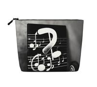 SDEGTHO Black White Music Note Versatile Travel Bag Makeup Bag Large Capacity Cosmetic Pouch Zipper Bag Toiletry Bag, Black, One Size