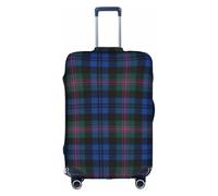 SDEGTHO Blue and Green Scottish Tartan Printing Elastic Suitcase Cover Dust Proof Scratch Resistant Fits Central Handle Luggage for Trips