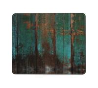 SDEGTHO Blue Green Wood Grain Professional Grade Mouse Pad, Featuring Lock Edge and Non-Slip Rubber for a Stable Desk Surface