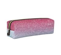 SDEGTHO Blue Pink and Purple Pastel Colors Print Leather Pencil Case for Students, Simple Pen Bag for Boys Girls Small Zipper Pouch for School Supplies, Markers, Makeups, Coins