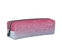 SDEGTHO Blue Pink and Purple Pastel Colors Print Leather Pencil Case for Students, Simple Pen Bag for Boys Girls Small Zipper Pouch for School Supplies, Markers, Makeups, Coins