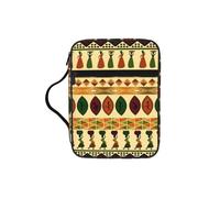 SDEGTHO Bohemia Style Traditional African Pattern Fashion Printed Bible Carrying Pouch Waterproof Oxford Bag with Organizer Pockets for Students & Adults