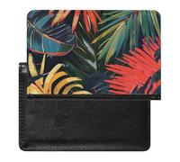 SDEGTHO Bold Red Gold Jungle Travel Document Protector Sleeve, Passport Holder Cover for International Trips and Vacations