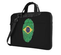 SDEGTHO Brazil Print Multi-Pocket Laptop Bag Shoulder Crossbody Case Shockproof Computer Briefcase For Sports