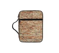 SDEGTHO Brick Wall Fashion Printed Bible Carrying Pouch Waterproof Oxford Bag with Organizer Pockets for Students & Adults