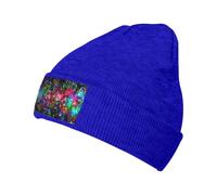 SDEGTHO Bright Beautiful Colorful Art Printing Knitted Beanie for Men Winter Hats for Women Knit Warm Thick Beanies Caps for Homen Outdoor Blue