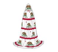 SDEGTHO California State Flag Halloween Hooded Cloak Long Hooded Cloak Carnivals Cloak Costumes Hooded Cape Masquerade