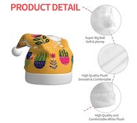 SDEGTHO Cartoon Alpaca Cute Animal Printing 1 Pcs Christmas Knitted Santa Hats Elf Hat Crochet Christmas Beanie Xmas Party Caps For Adults Women Men