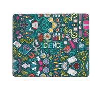 SDEGTHO Cartoon Science Theme Professional Grade Mouse Pad, Featuring Lock Edge and Non-Slip Rubber for a Stable Desk Surface