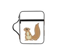 SDEGTHO Cartoon Squirrel Multifunctional Bible Organizer Bag with Inner Compartments Practical Book Bag for School Library