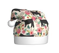 SDEGTHO Cattle Farm Sanctuary Printing 1 Pcs Christmas Knitted Santa Hats Elf Hat Crochet Christmas Beanie Xmas Party Caps For Adults Women Men