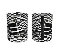 SDEGTHO Checkered Flags Race Flags Car Trash Can Multipurpose Trash Bin for Daily Commuting and Office Carpooling