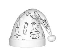 SDEGTHO Chemistry Print Kids Santa Hat Red Santa Comfortable Christmas For Children Holiday Xmas
