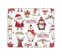 SDEGTHO Christmas Santa Claus Smooth Surface Lock Edge Mouse Pad Durable Rubber Base Desk Mat for Precise Cursor Control