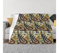 SDEGTHO Circle Cobblestones Printing Ultra Soft Micro Fleece Anti Pilling Flannel Sofa Blanket For Camping Travel
