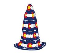 SDEGTHO Colorado State Flag Halloween Hooded Cloak Long Hooded Cloak Carnivals Cloak Costumes Hooded Cape Masquerade
