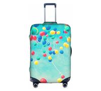 SDEGTHO Colorful Balloons Blue Sky Printing Elastic Suitcase Cover Dust Proof Scratch Resistant Fits Central Handle Luggage for Trips