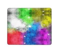 SDEGTHO colorful cloud Full Coverage Desk Pad and Mouse Mat, Lock Edge Non-Slip Design for Extended Use with Computer