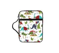 SDEGTHO Colorful Dinosaurs Fashion Printed Bible Carrying Pouch Waterproof Oxford Bag with Organizer Pockets for Students & Adults