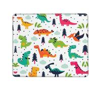 SDEGTHO Colorful Dinosaurs1 Professional Grade Mouse Pad, Featuring Lock Edge and Non-Slip Rubber for a Stable Desk Surface
