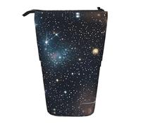 SDEGTHO Constellation Star Clusters Galaxies Cute Telescopic Pencil Case,Students Pen Holder,Stationery Storage for School College Supplies