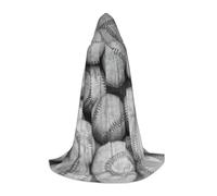 SDEGTHO Cool Grey Baseball Masquerade Ball Costume Hooded Cape For Teenagers Witch Vampire Wizard Cosplay Gear Long Cape