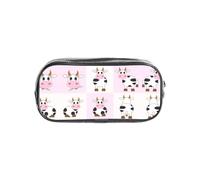 SDEGTHO Cow Milk Printed See-Through Pencil Case, Large Capacity Single Compartment, Protective Storage for Pens
