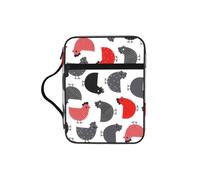 SDEGTHO Creative Cartoon Chicken Printed Church Bible Bag, Scripture Carrying Case for School, Durable Book Sleeve Organizer