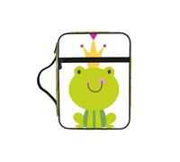 SDEGTHO Crown Frog Fashion Printed Bible Carrying Pouch Waterproof Oxford Bag with Organizer Pockets for Students & Adults
