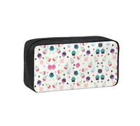 SDEGTHO Cupcake Candy Hearts Sweet Printed Stationery Case Spacious Pencil Pouch Polyester Zip Organizer for School College Office Days