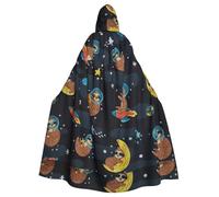 SDEGTHO Cute Baby Sloths Sleeping Gothic Robe Wizard Cloak Adult Long Cape For Masquerade Medieval Halloween Costume