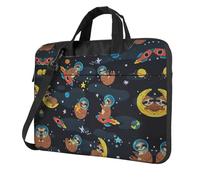 SDEGTHO Cute Baby Sloths Sleeping Print Multi-Pocket Laptop Bag Shoulder Crossbody Case Shockproof Computer Briefcase For Sports