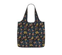 SDEGTHO Cute Baby Sloths Sleeping Printed Foldable Shopping Bag Reusable, Large Capacity Tote for Grocery, Travel and Commuting