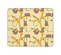 SDEGTHO cute cartoon sloths Professional Grade Mouse Pad, Featuring Lock Edge and Non-Slip Rubber for a Stable Desk Surface