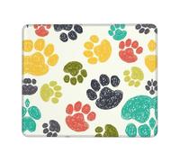 SDEGTHO Cute Colorful Dog Paw Professional Grade Mouse Pad, Featuring Lock Edge and Non-Slip Rubber for a Stable Desk Surface