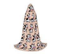 SDEGTHO Cute Cow Halloween Party Costume Hooded Cape For Teens Witch Vampire Wizard Masquerade Ball Cosplay Gear