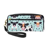 SDEGTHO Cute Cow Polka Dot Women Travel Makeup Pouch Makeup Bag For Purse Portable Toiletry Bag Accessories Organizer, Black, One Size