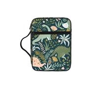 SDEGTHO Cute Dinosaur Fashion Printed Bible Carrying Pouch Waterproof Oxford Bag with Organizer Pockets for Students & Adults