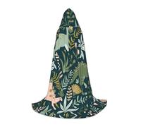 SDEGTHO Cute Dinosaur Halloween Party Costume Hooded Cape For Teens Witch Vampire Wizard Masquerade Ball Cosplay Gear
